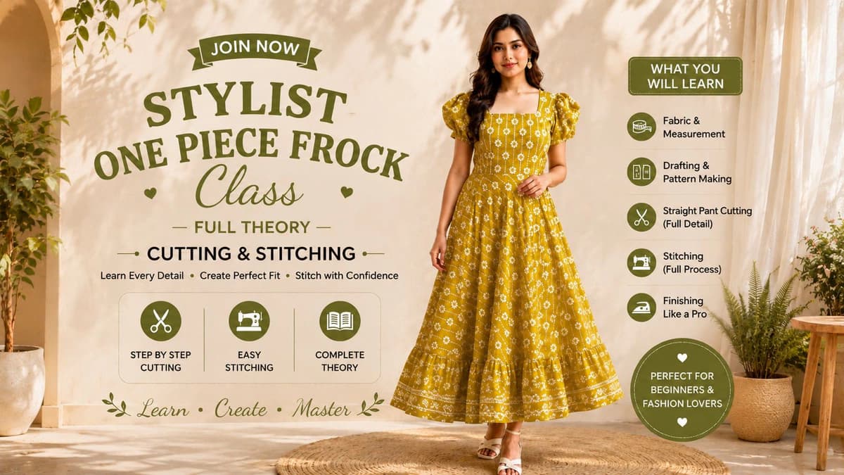 Stylish Frock Cutting, Stitching & Designer Look Course