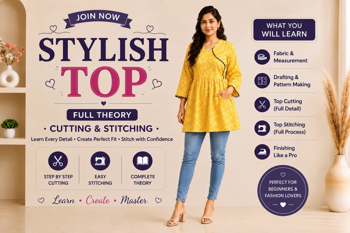 Stylish Top Cutting, Stitching & Designer Look Course