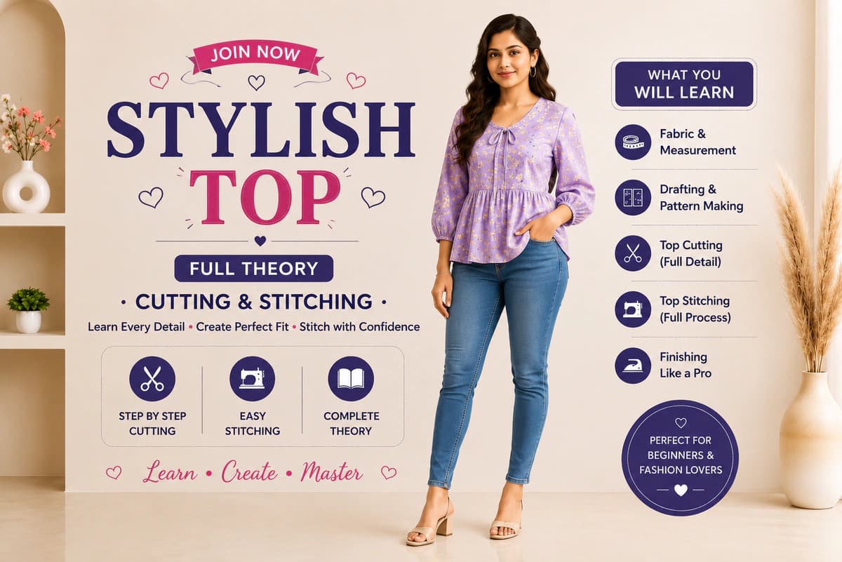 Stylish Top Cutting, Stitching & Designer Look Course