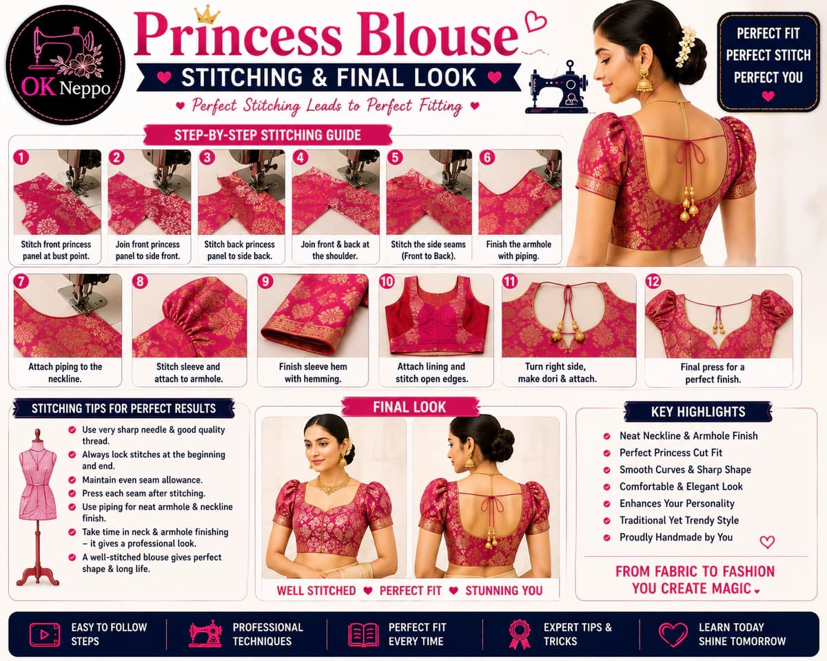 Princess Blouse Stitching & Final Look