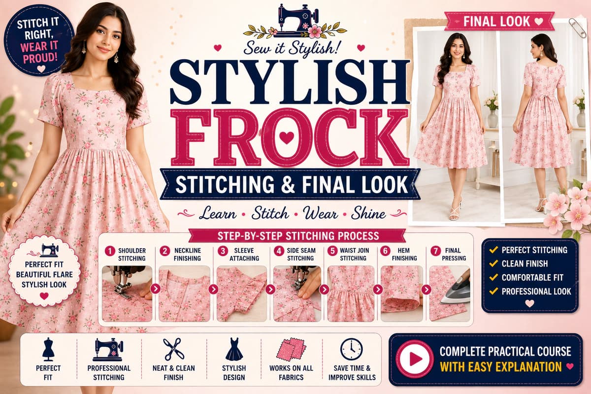 Stylish Frock Cutting, Stitching & Designer Look Course
