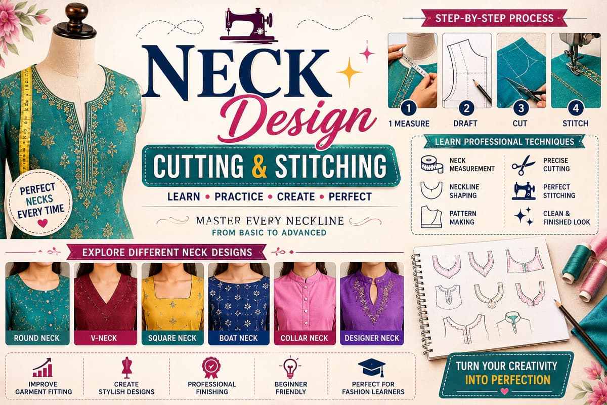 Neck Design Cutting & Stitching