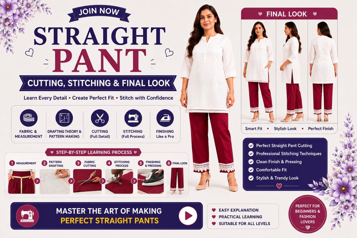 Straight Pant Stitching & Final Look