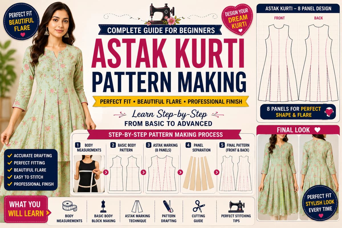 Astar Kurti Pattern Making