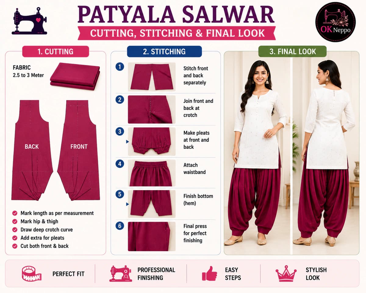 Patyala & Salwar Cutting, Stitching & Perfect Fitting Course